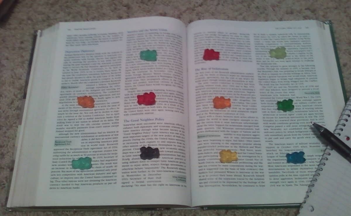 gummy bear helps progress reading