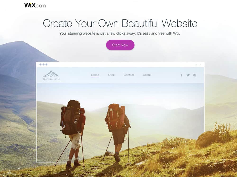 Create beautiful site with Wix