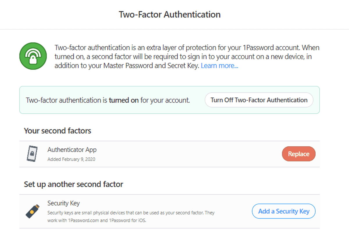 1password 2fa is enabled
