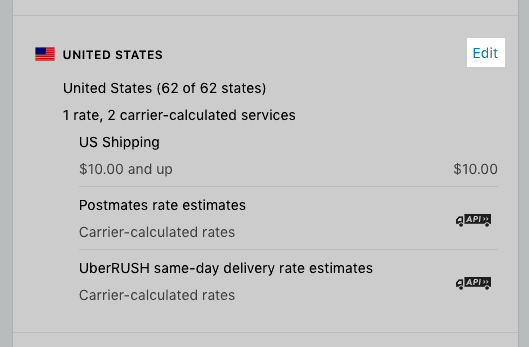 Calculate shipping rate