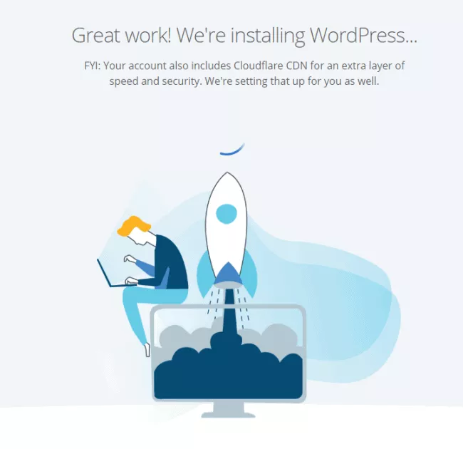 bluehost installs wordpress with cloudflare cdn