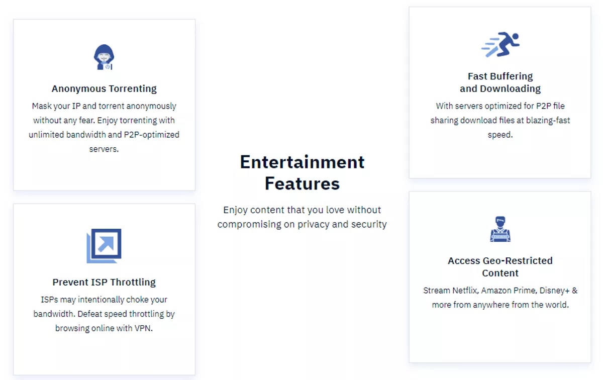 fastestvpn has various useful features for entertainment