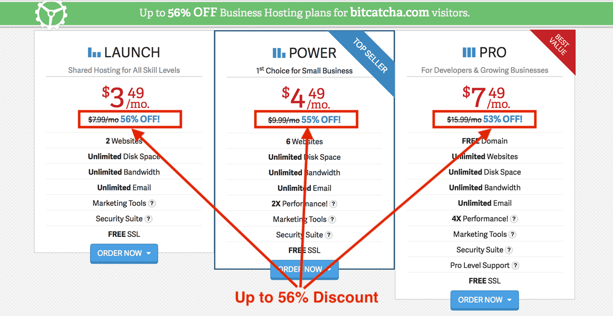 InMotion Hosting 56% exclusive discount for Bitcatcha readers