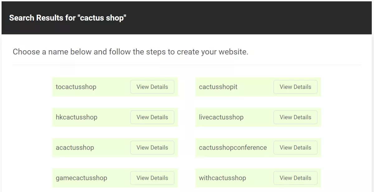 isitwp generate name ideas with keyword cactus shop