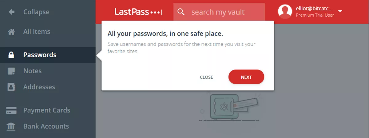 lastpass provides vault tour for new users