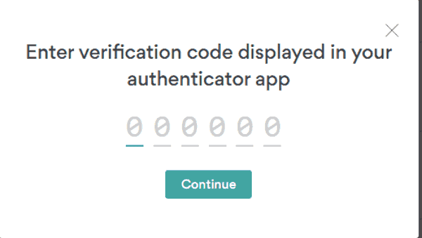 nordpass enter verification code from authenticator to enable 2fa