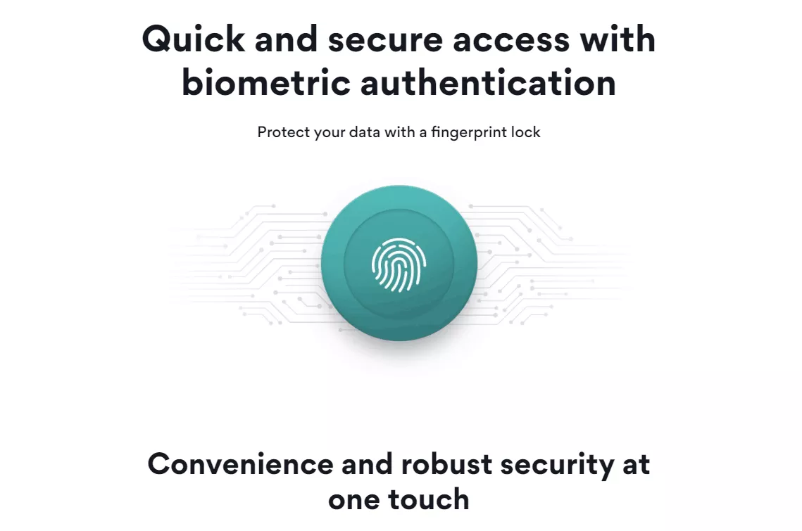 nordpass has biometric authentication
