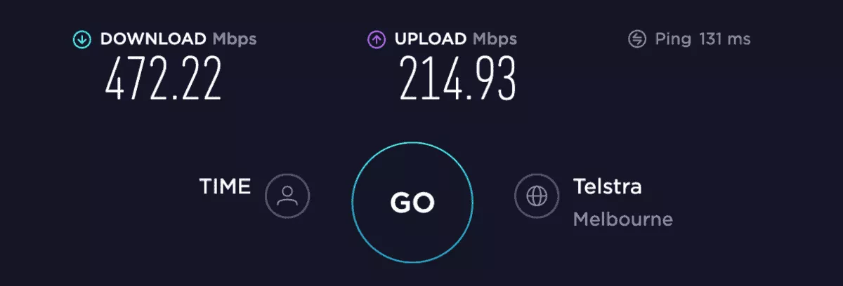 speed test in australia without pia vpn