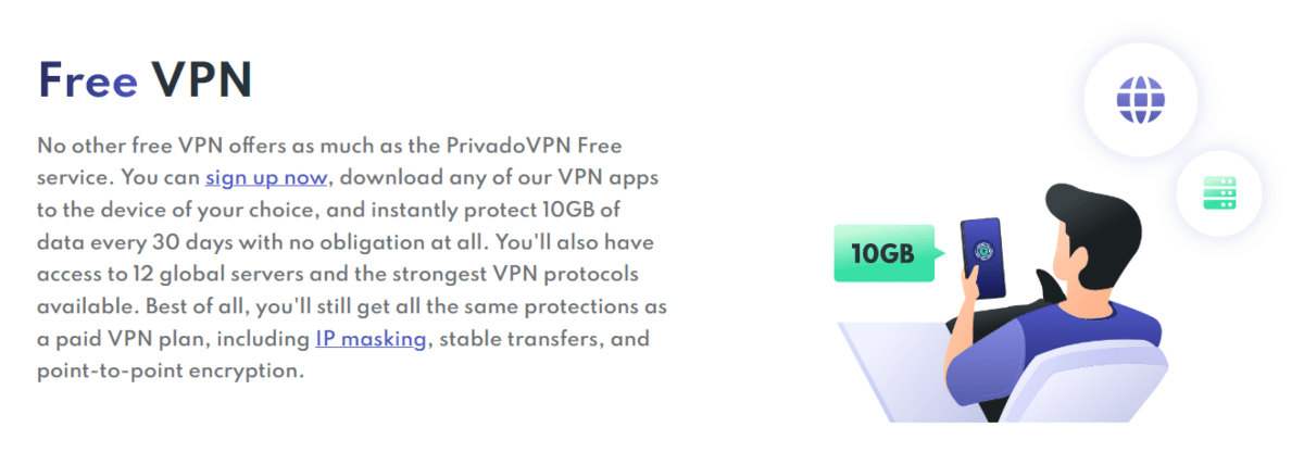 privadovpn offers free plan for their vpn service