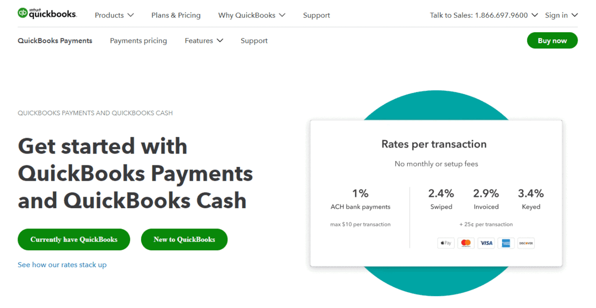quickbooks fees for payments