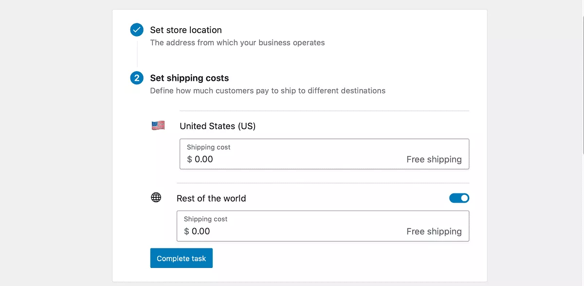Indicate shipping costs