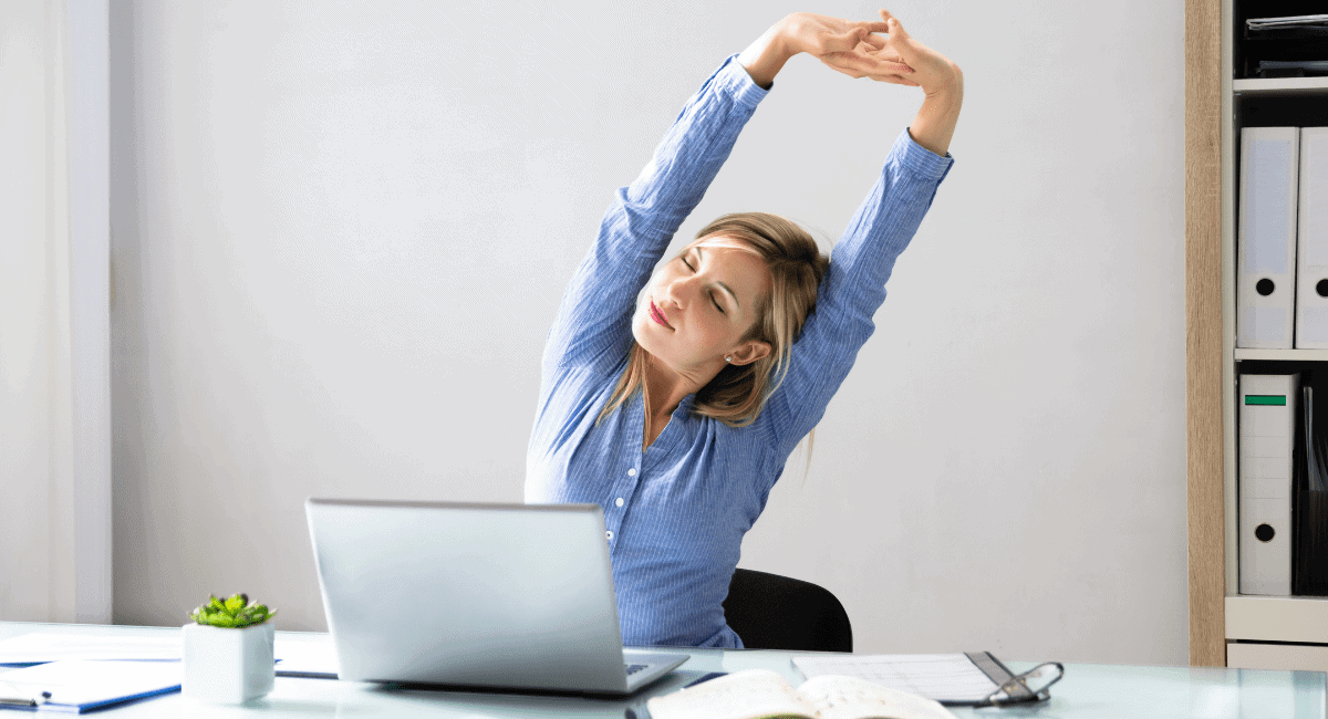 stretch and take breaks every hour during work