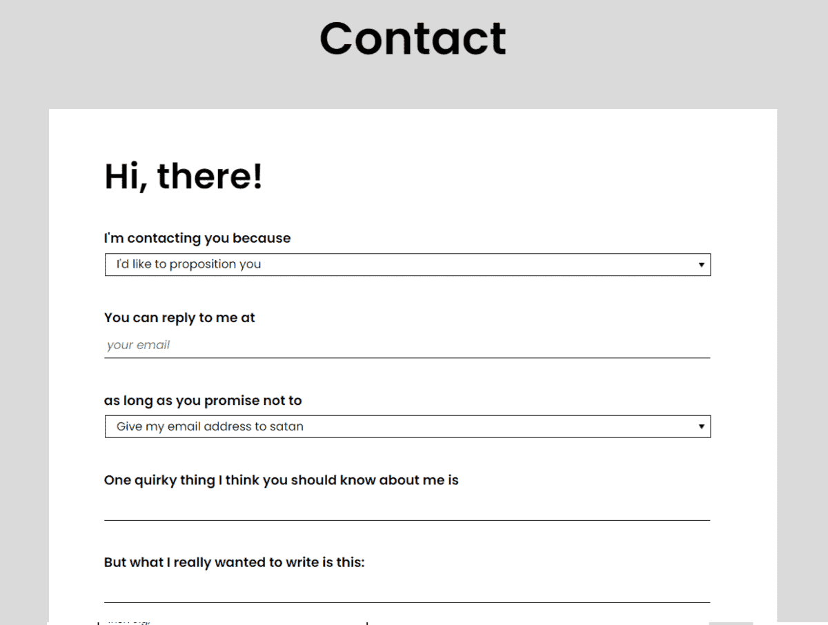 themiddlefingerproject contact page