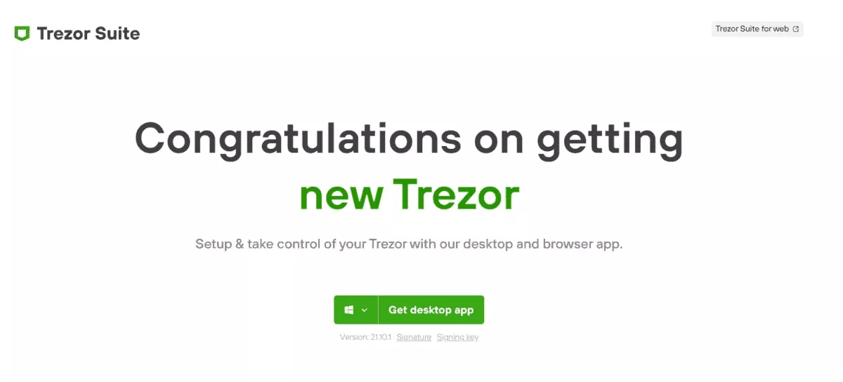 Easy Trezor sign up with a single URL