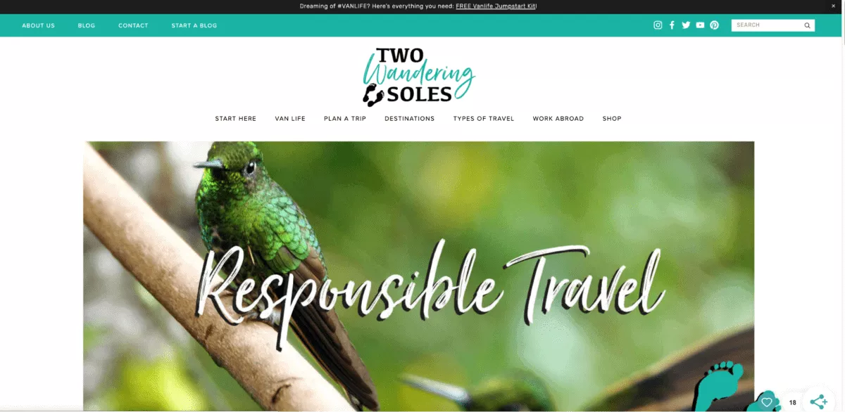 two wandering soles homepage
