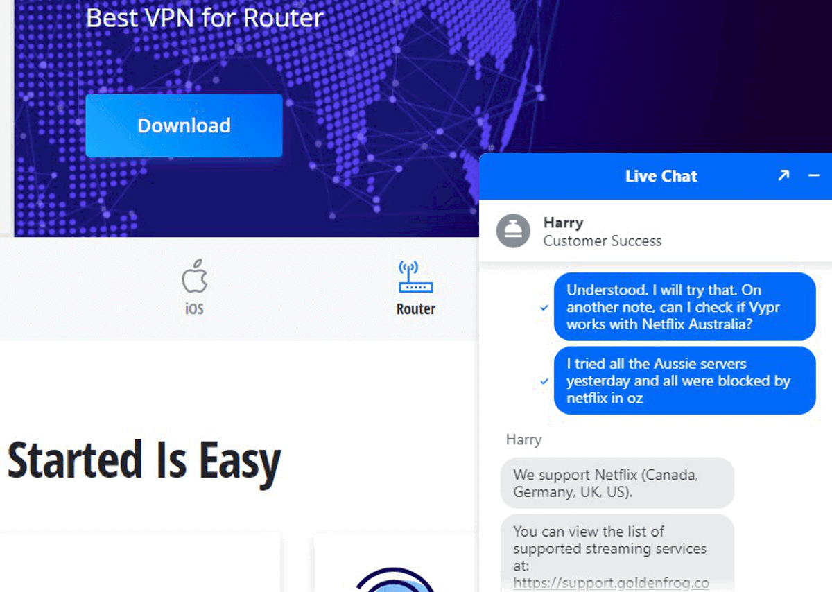 vyprvpn customer support is easy and fast