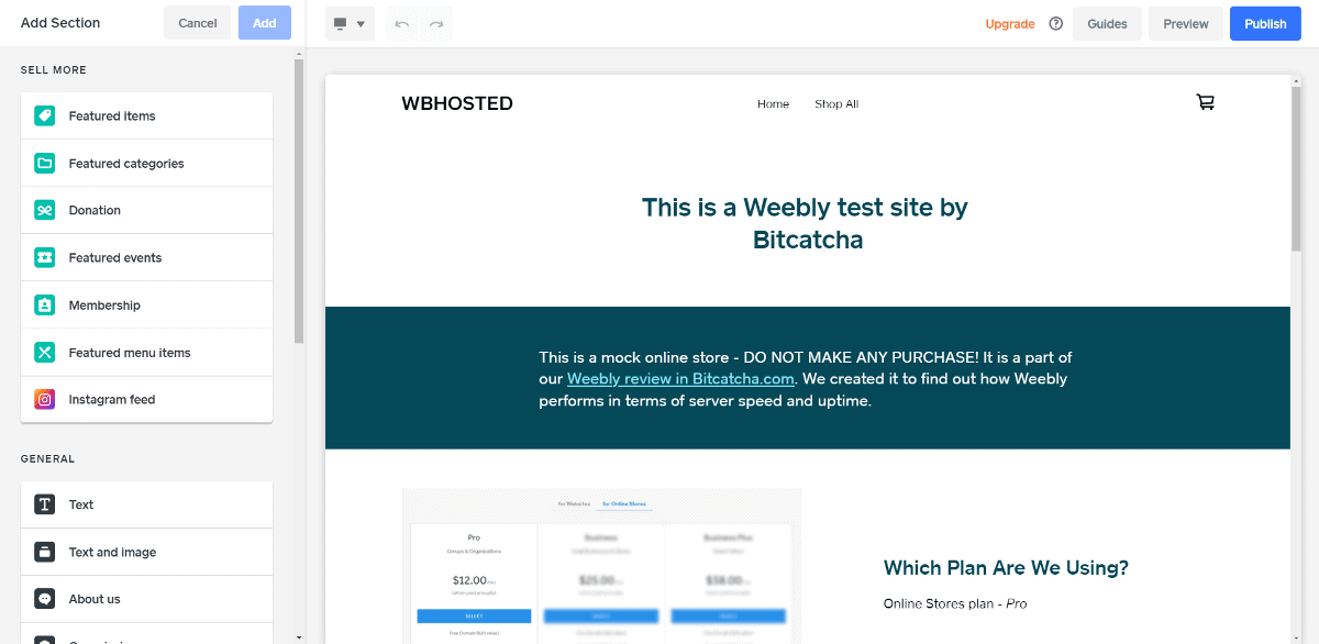 weebly editor is a simple drag and drop interface