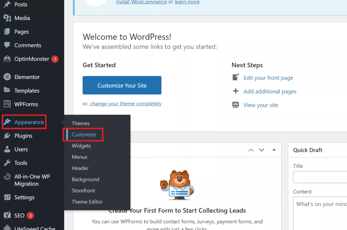 wordpress lets you customize your website theme