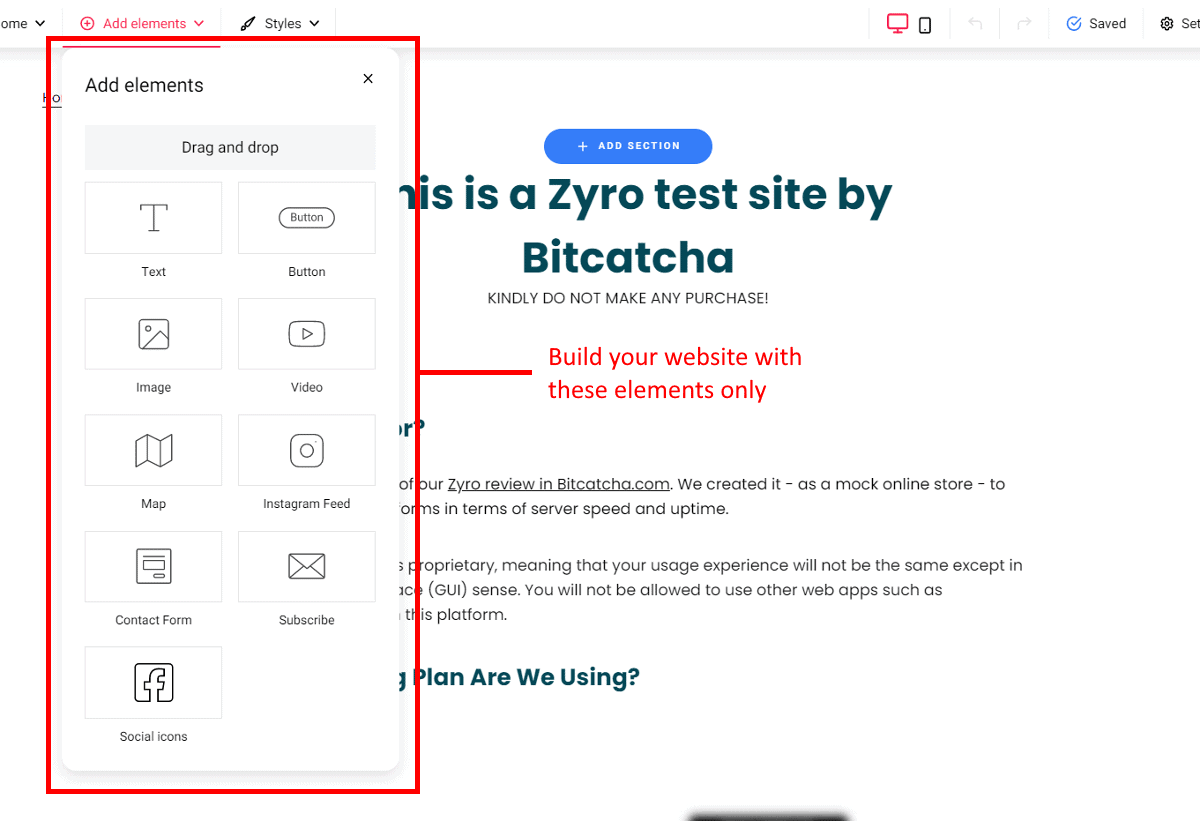 zyro editor is extremely simple